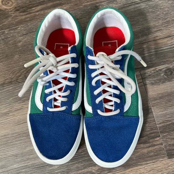 Vans Old Skool Yacht Club Blue, Green, Yellow & Red Skate Shoes, size 5.5 - Picture 1 of 5